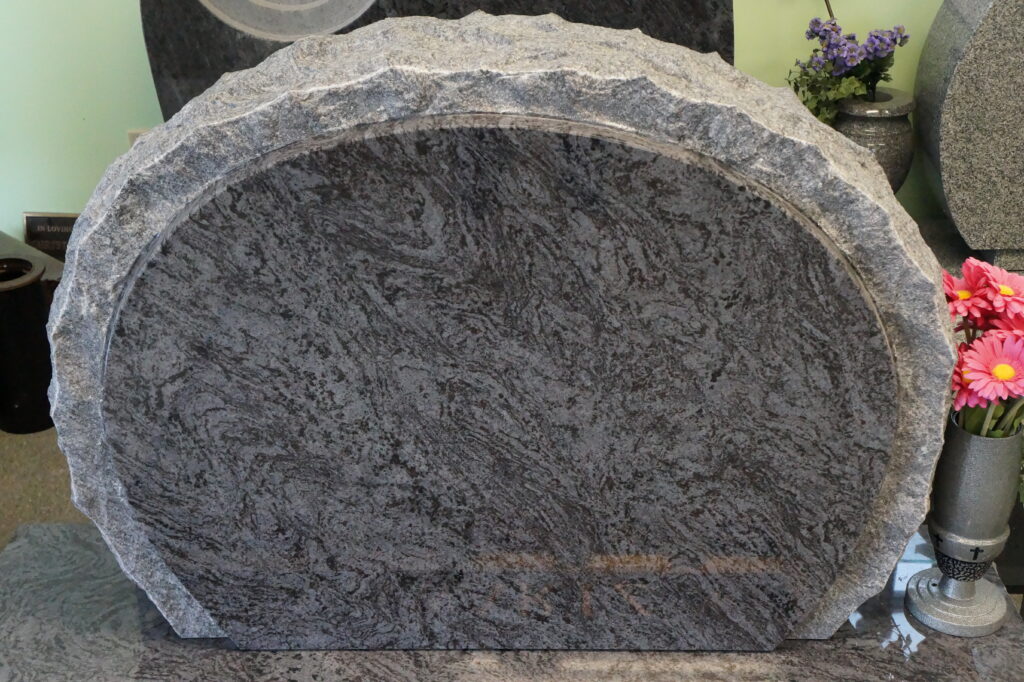 BAHAMA BLUE GRANITE Scalloped monuments