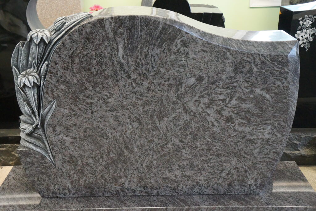 BAHAMA BLUE GRANITE Flower Double Monuments