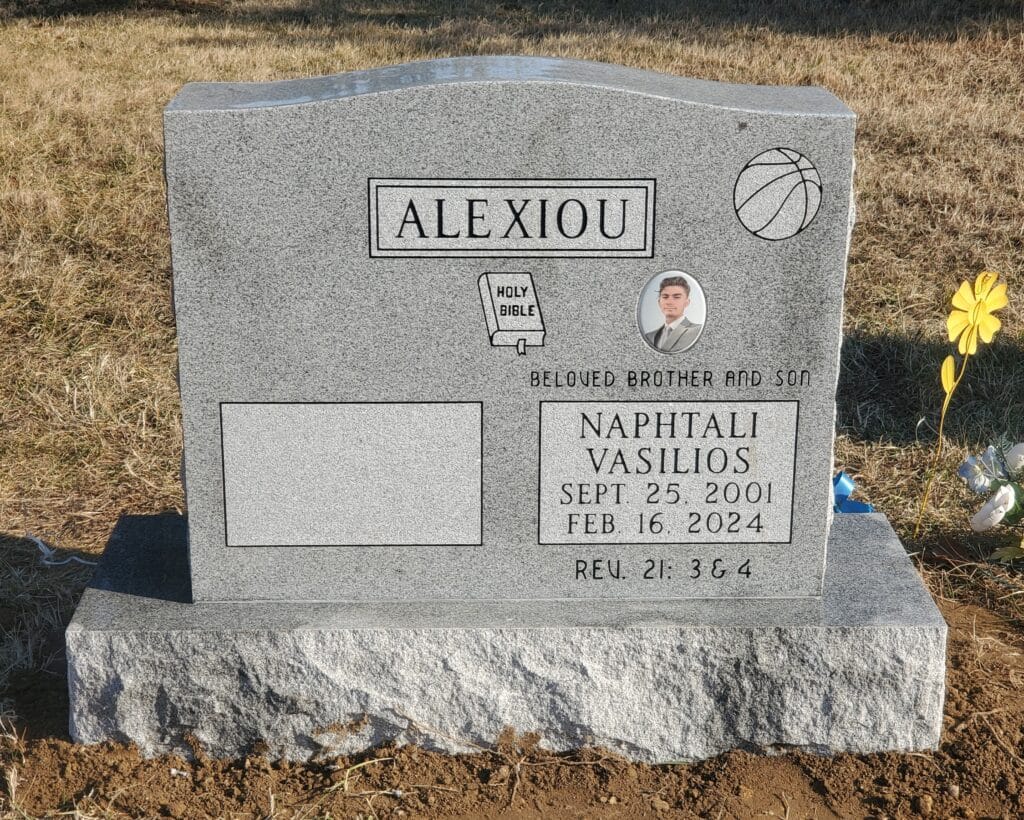 double monument with custom hobby emblems