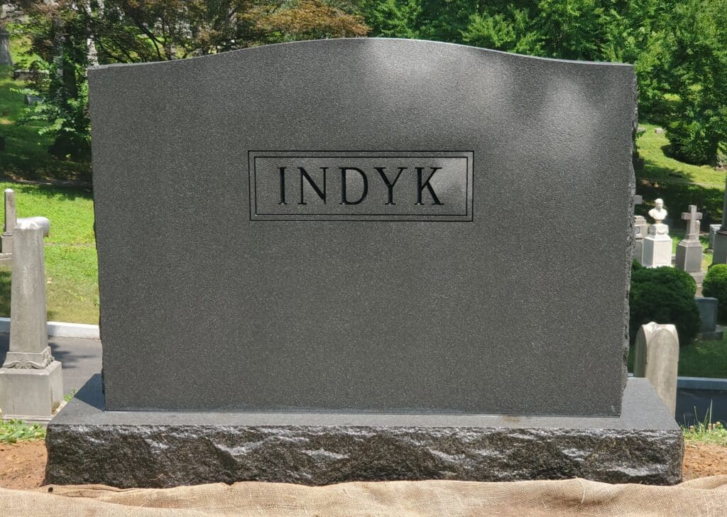 Family monument with surname